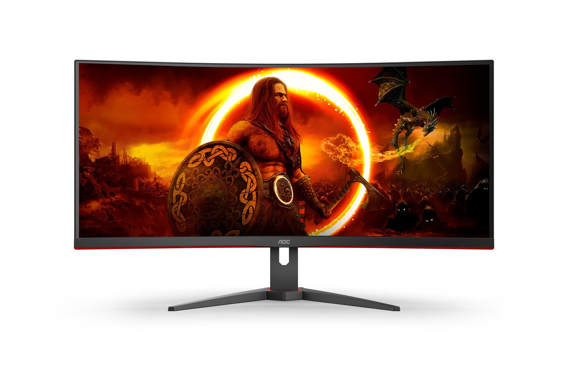 R-Go Tools AOC CU34G2XE/BK – 34", Gebogener 1500R, 3440 × 1440 (UWQHD), VA, 144 Hz, HDR10
