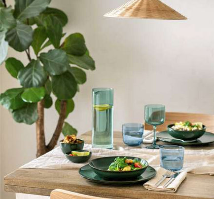 Villeroy & Boch Dipschale – Steingut, Grün, Ø 10 × 6 cm, 6 Stück