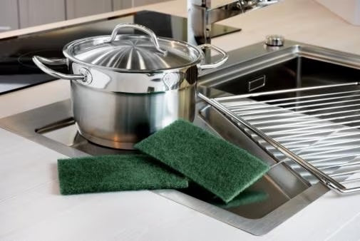 Scotch-Brite Scheuerpad – 3 Stk. – Ø 15,8 cm, Ø 9,5 cm – grün, Kunststoff
