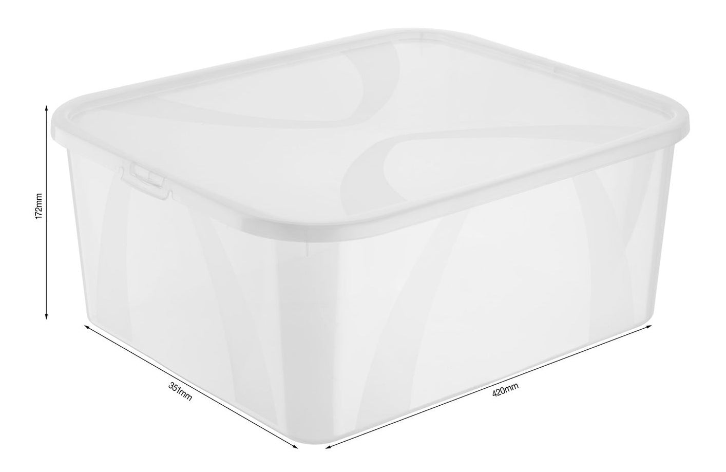 Rotho Aufbewahrungsbox – Polypropylen, Transparent, 35,1 × 17,2 × 42 cm – 3er-Pack