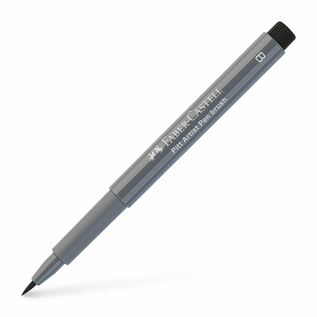 Faber-Castell Pitt Artist Pen Pinselstift – 2,5 mm, pigmentiert, wasserfest, kaltgrau IV