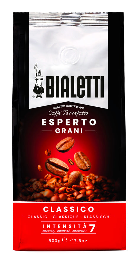 Bialetti Classico – Kaffeebohnen – Café Crème, Intensität 7, 500 g