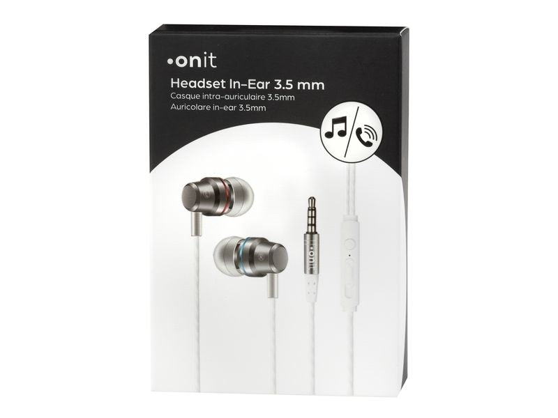 ONIT F01764 In-Ear Kopfhörer – Stereo, 3,5 mm Klinke, Weiss