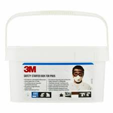 3M Halbmaske, 9322 Safety Box Starter Kit, FFP2, für Elektrowerkzeugarbeiten, verstellbar, weiss