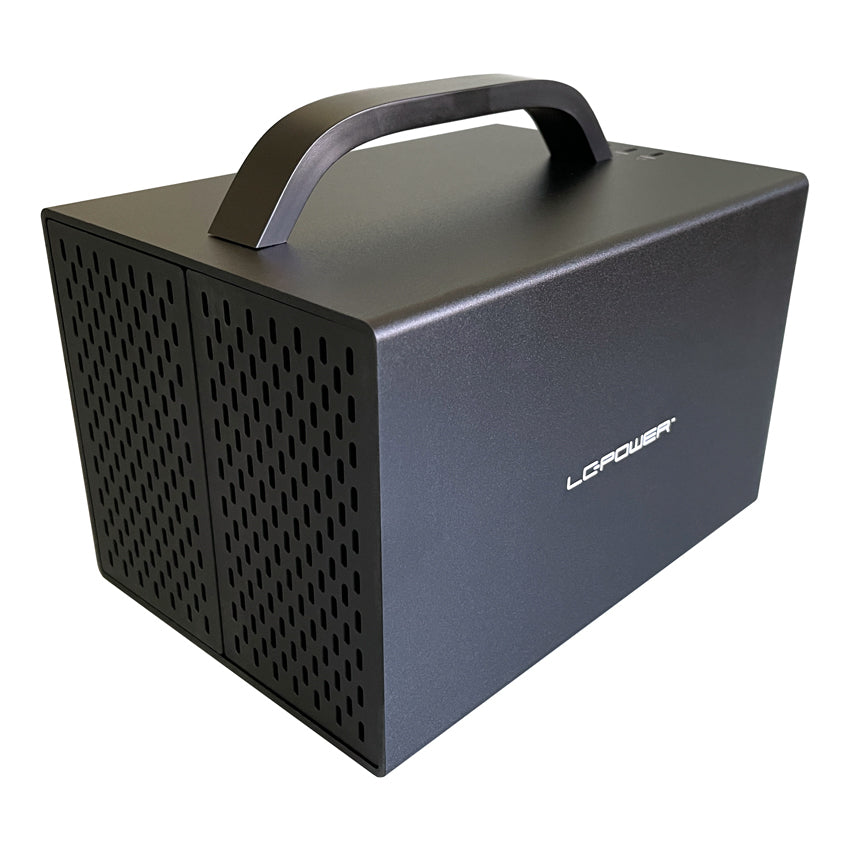 LC-Power LC-35U3-RAID-4-HDMI – 4-Bay Desktop HDD-Gehäuse – USB 3,2 Gen 1, für 3,5" HDD, SATA III