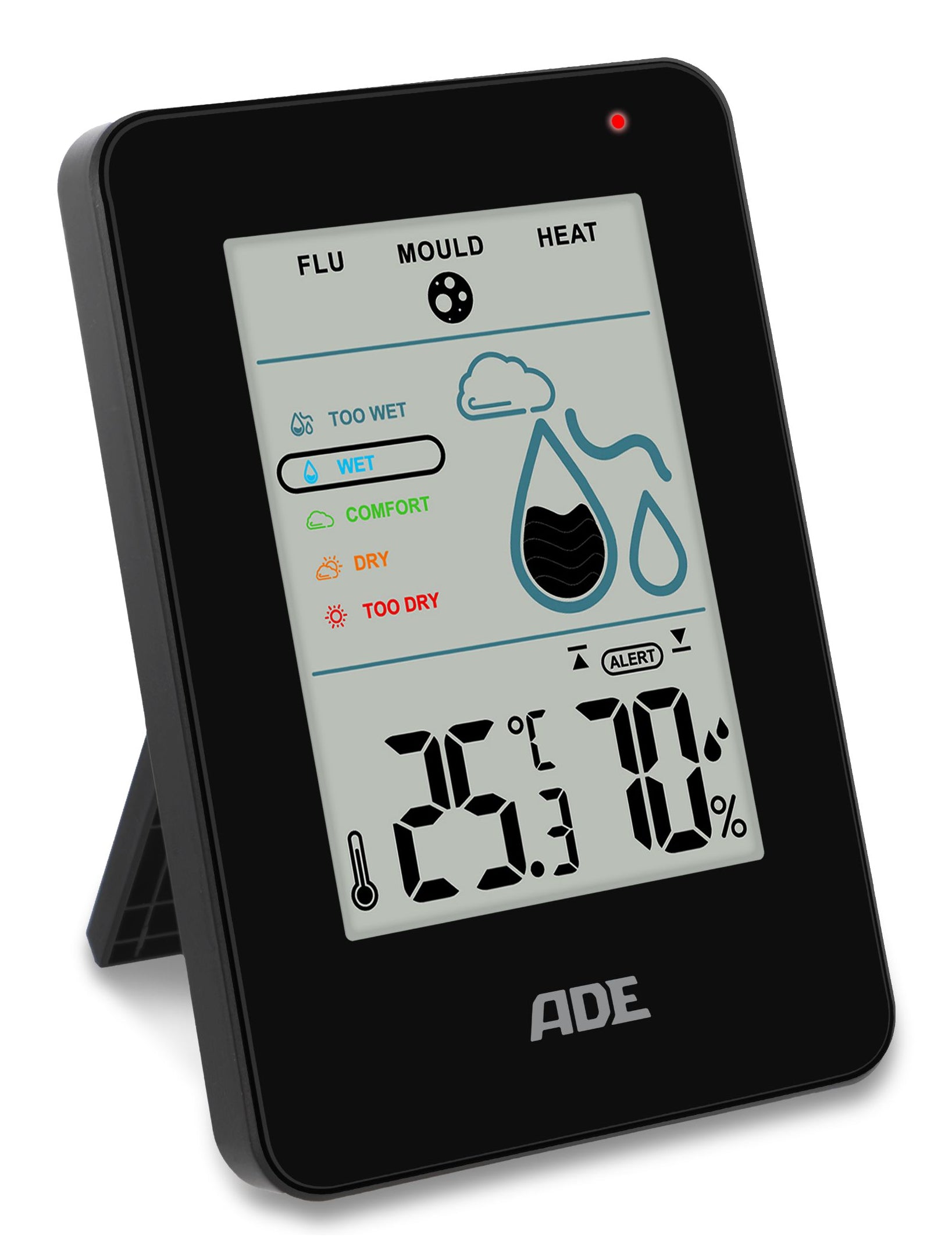 ADE WS2310-2 Thermo-Hygrometer (Handgerät) – 0–50 °C, 20–95 % rF, Innen