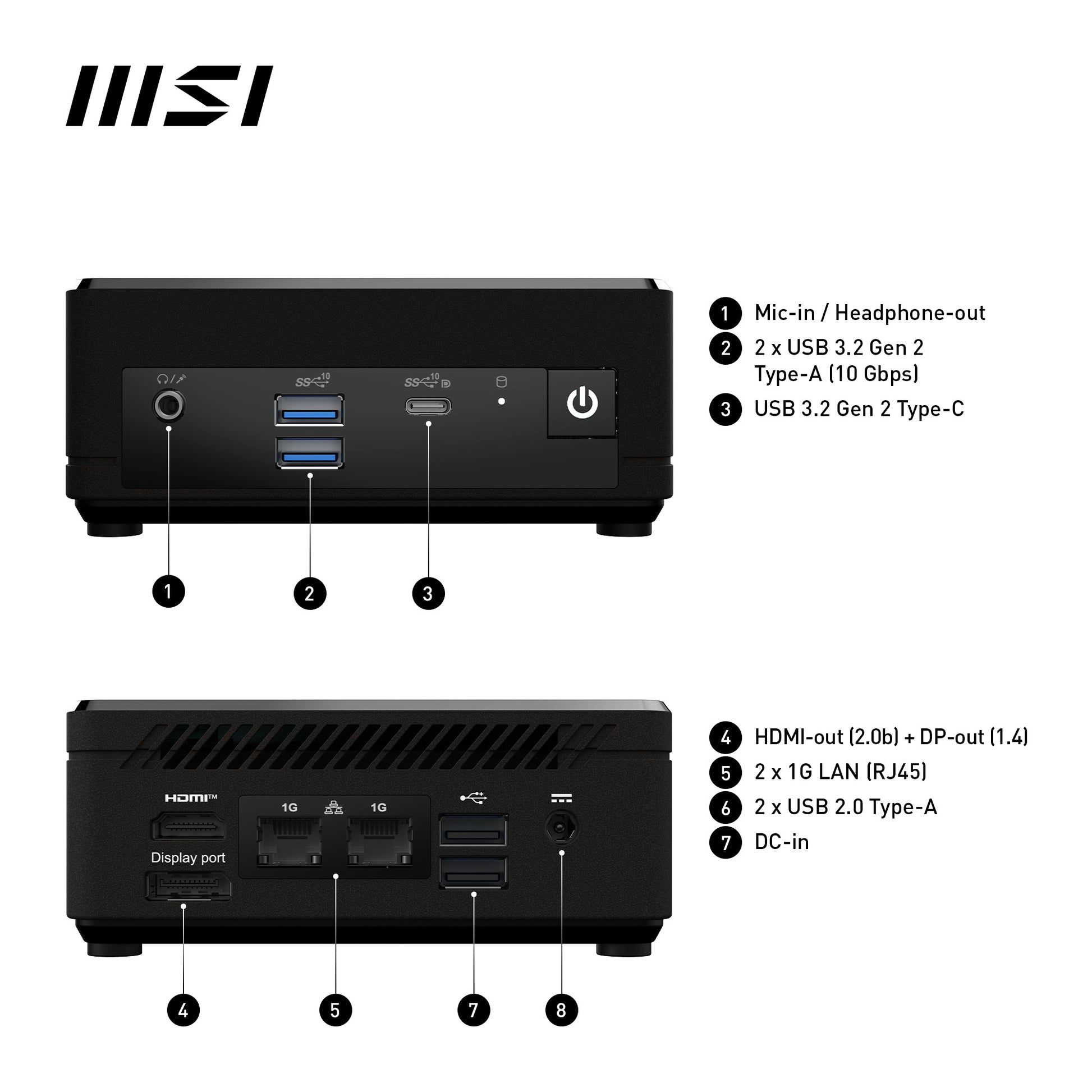 MSI Cubi N ADL-006DE Micro – Intel N200, 4 GB RAM, 128 GB SSD, Windows 11 Pro