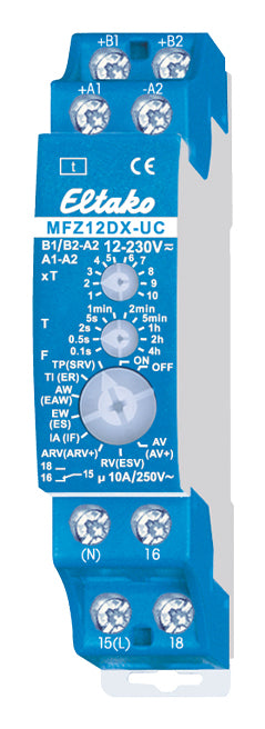 Eltako Zeitschaltuhr (DIN-Schiene) – Mechanisch, 230 V, 16 A – Blau – MFZ12DX-UC