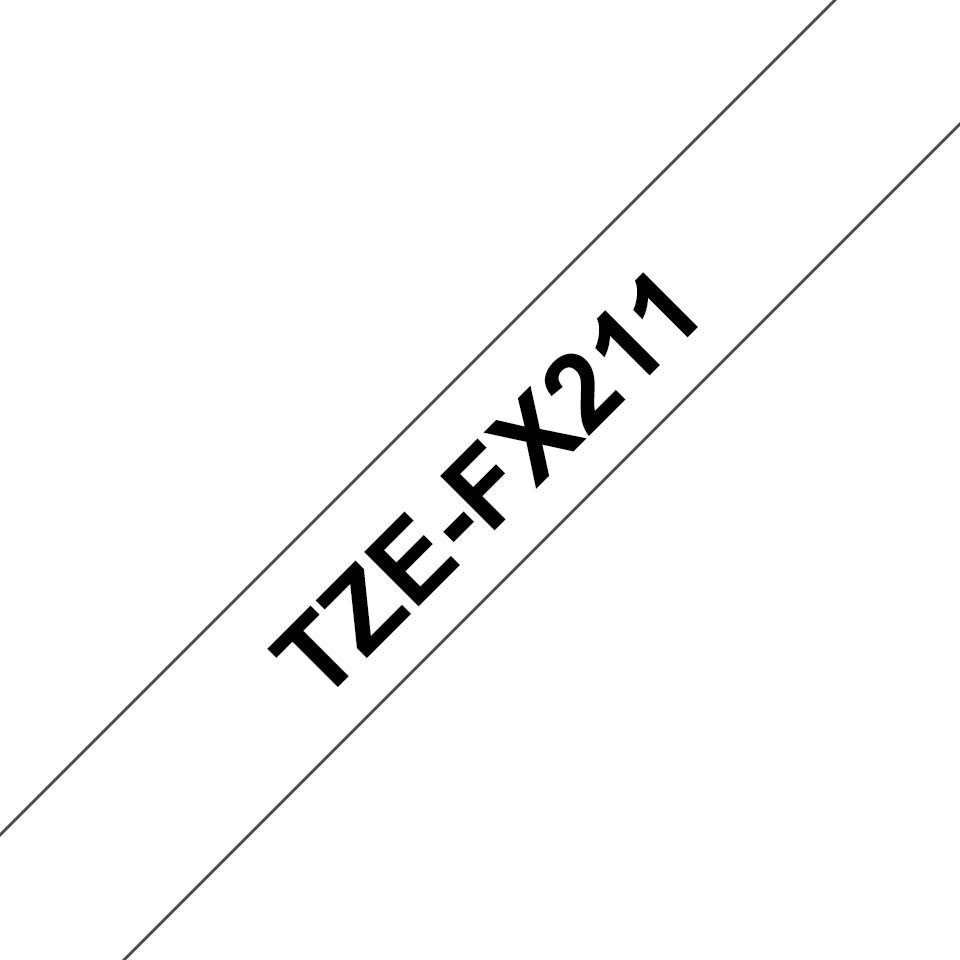 Brother Schriftband – 6 mm × 8 m, weiss, schwarz, TZe