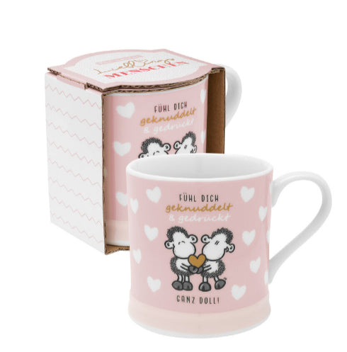 Sheepworld Tasse – 400 ml, Ø 9 cm, H 9,5 cm, Porzellan, Rosa, spülmaschinenfest, mikrowellengeeignet