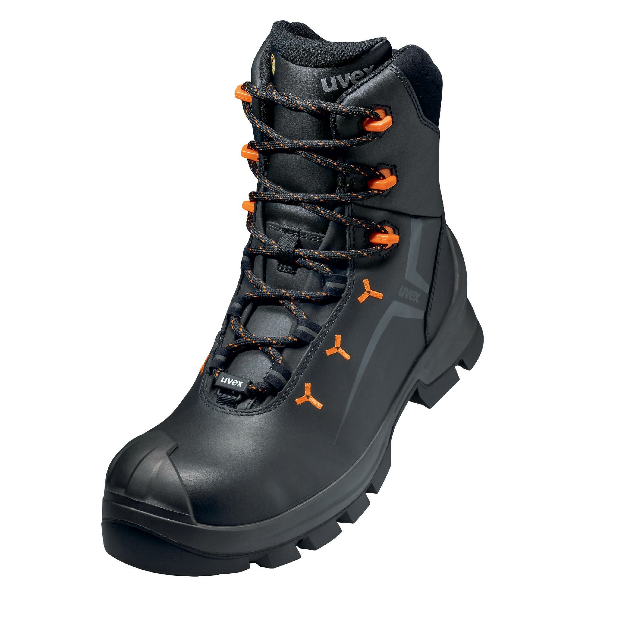 Uvex 2 VIBRAM Sicherheitsstiefel S3 – schwarz/orange – Grösse 44, Weite 12