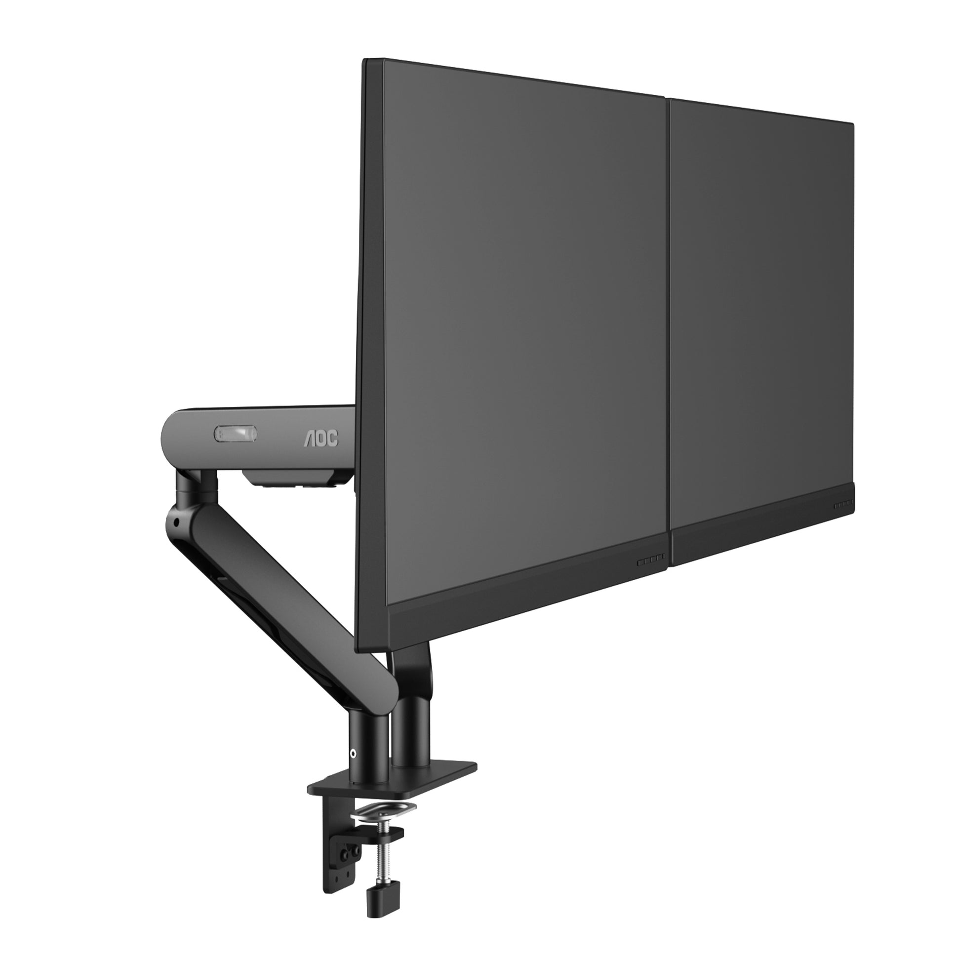 AOC AM420B – Monitorarm, Dual, bis 34", VESA 75 × 75 mm, 9 kg, neigbar, schwarz