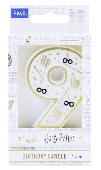 PME Geburtstagskerze Harry Potter – Weiss – 5,3 × 7 cm – 1 Stk