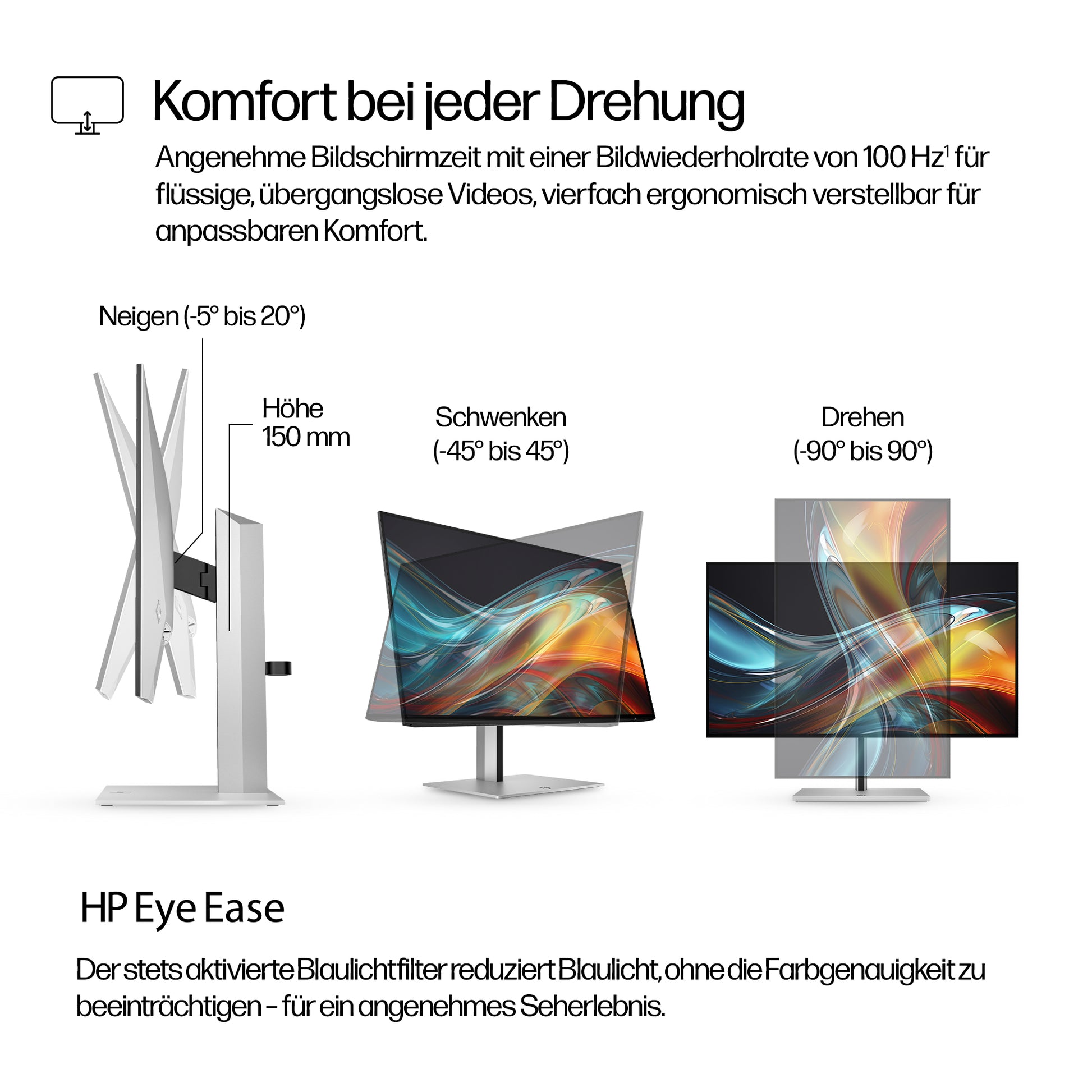 HP 724PF – Monitor, 23,8" 1920 × 1080 (Full HD), IPS, 300 cd/m²