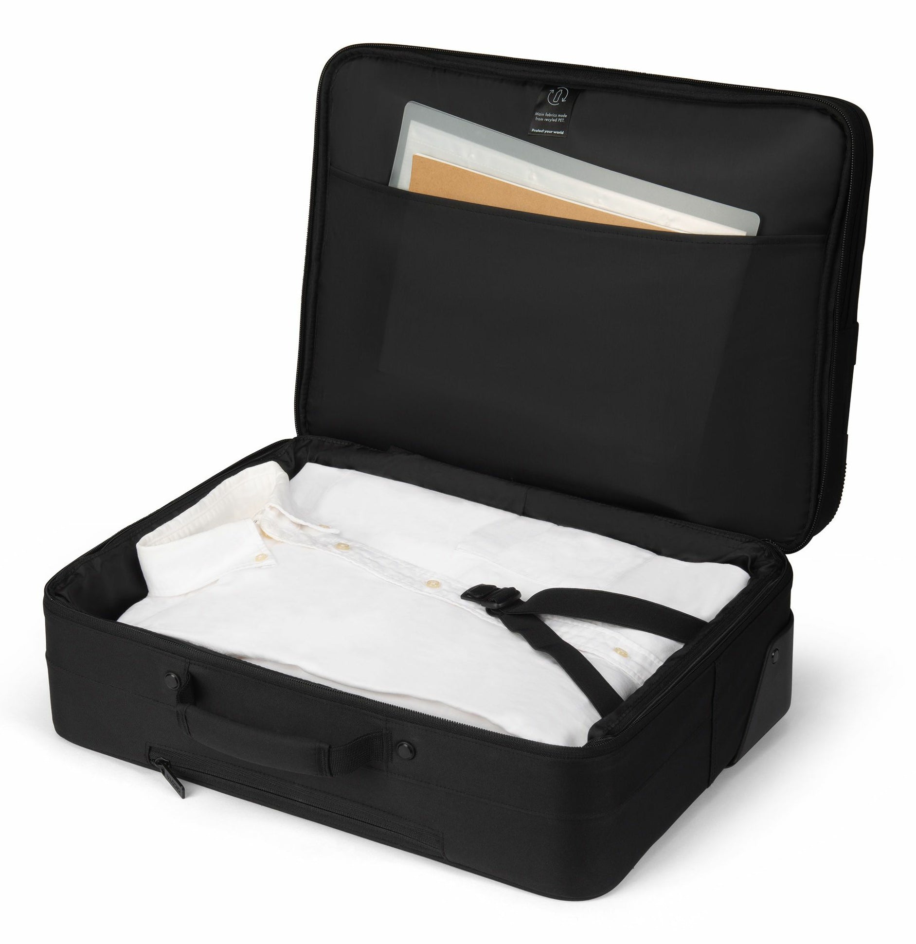 DICOTA Multi Roller Eco CORE Notebook-Tasche bis 17,3" – wasserabweisend, recyceltes PET – schwarz