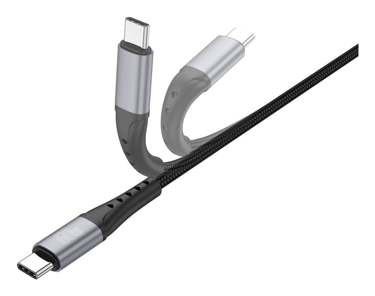 4smarts USB-C auf USB-C Kabel – USB 2.0 – 1,5 m – PD 60 W – Schwarz – für Nintendo Switch und mehr