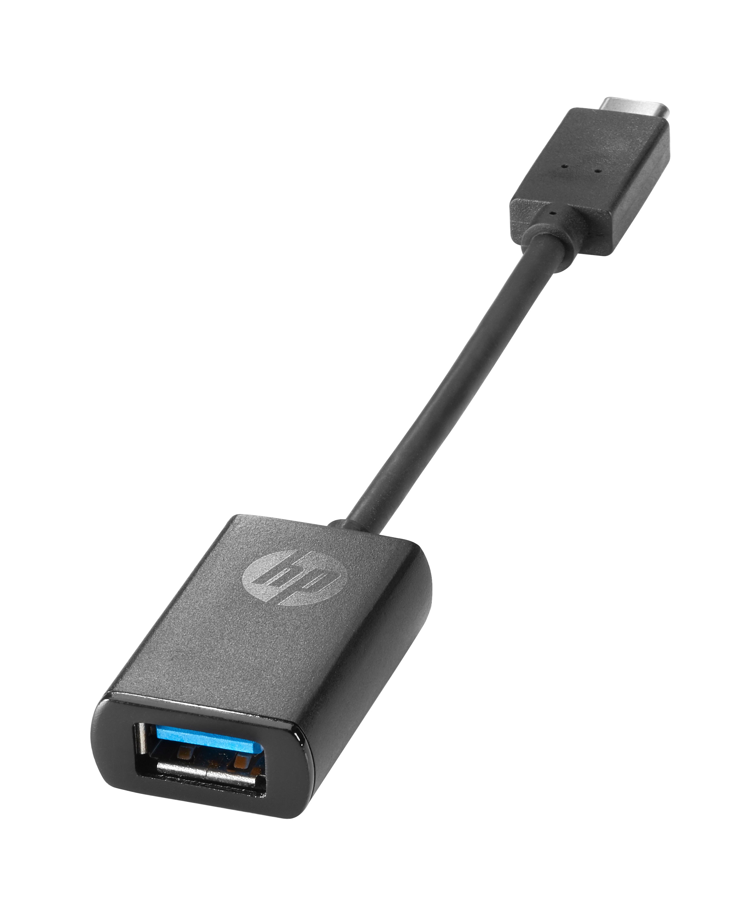 HP USB-C-zu-USB-A-Adapter – USB 3.2 Gen 1 (5 Gbit/s), 0,141 m, Schwarz, für Pro Tablet 608 G1