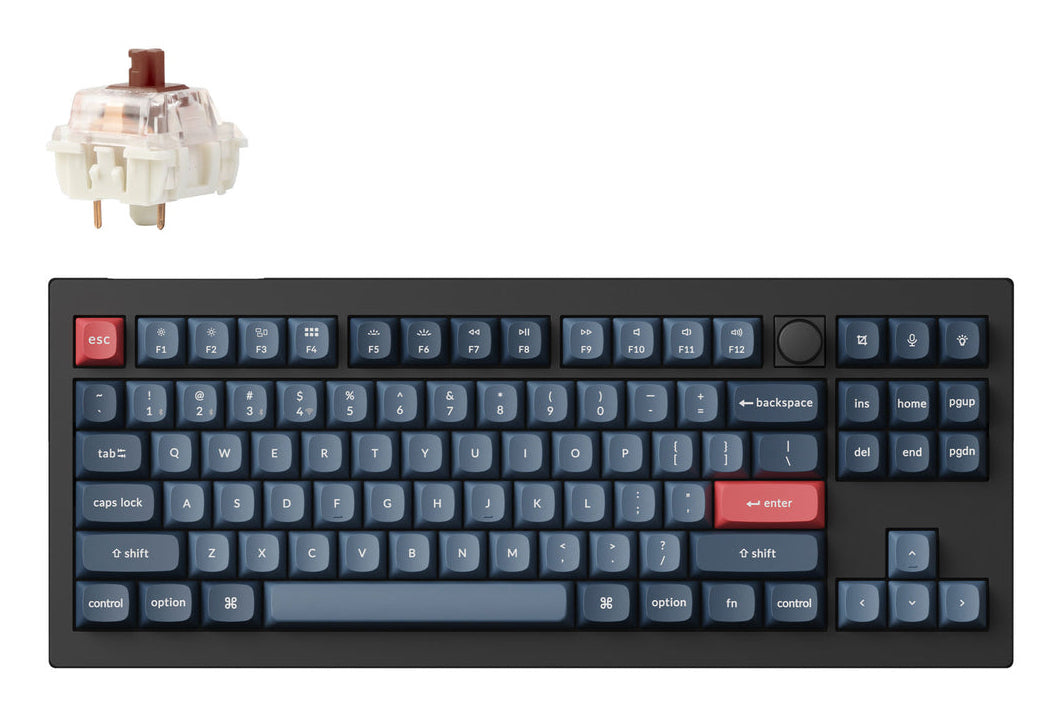Keychron V3 Max – Tastatur TKL – Mechanisch – Bluetooth & 2,4 GHz (USB-A/USB-C Empfänger) – QWERTZ (CH) – RGB