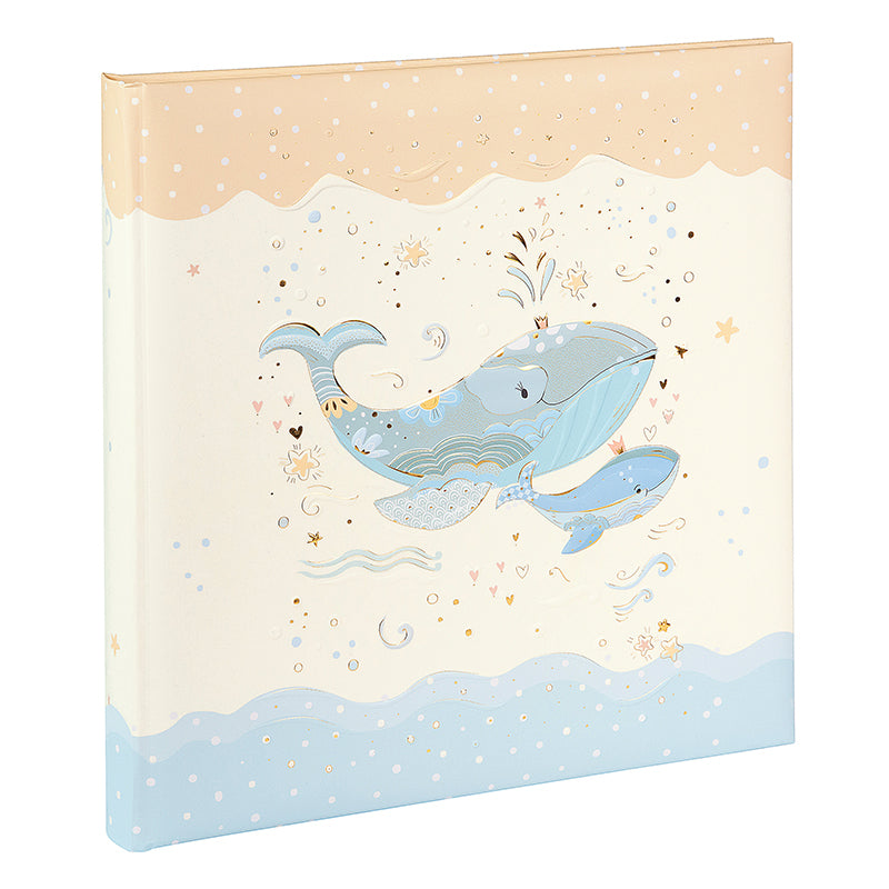 Goldbuch Babyalbum Blue Whale – für 100 × 150 mm, hellblau, Pergamin, 300 × 310 mm