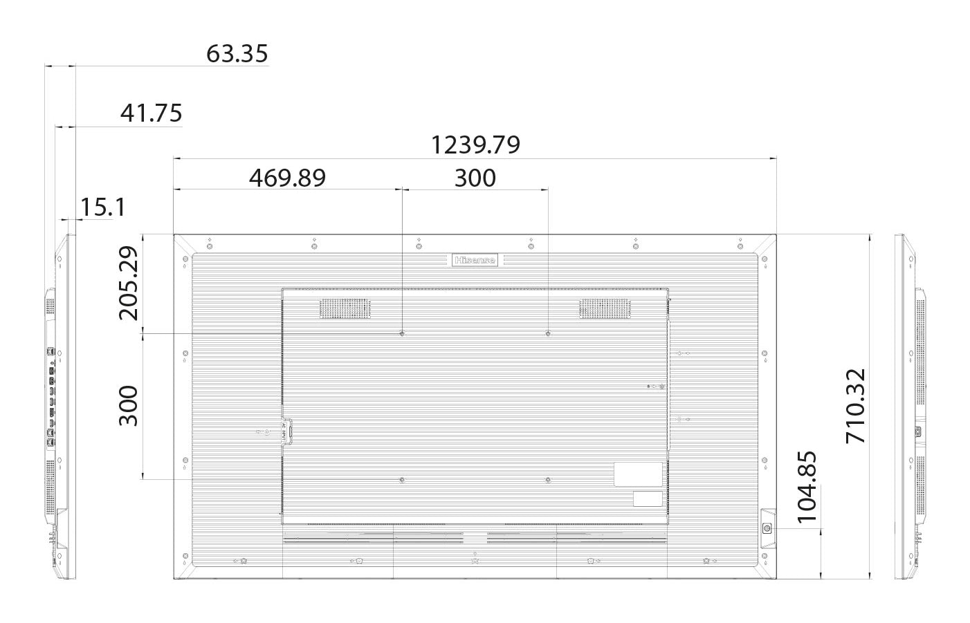Hisense 55DM66D – 55" 4K Ultra HD Signage-Display, 500 cd/m², 24/7, Android
