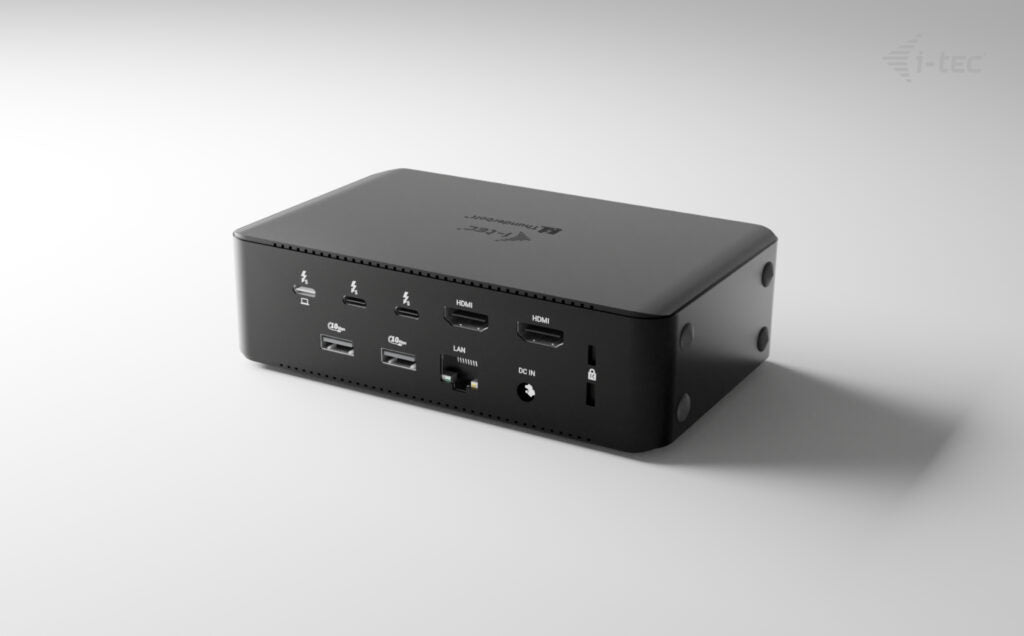 i-tec Quattro Display DS Dockingstation – Thunderbolt 5, 2× HDMI, 4× USB-A, 1× USB-C, 140 W PD, 2,5GbE