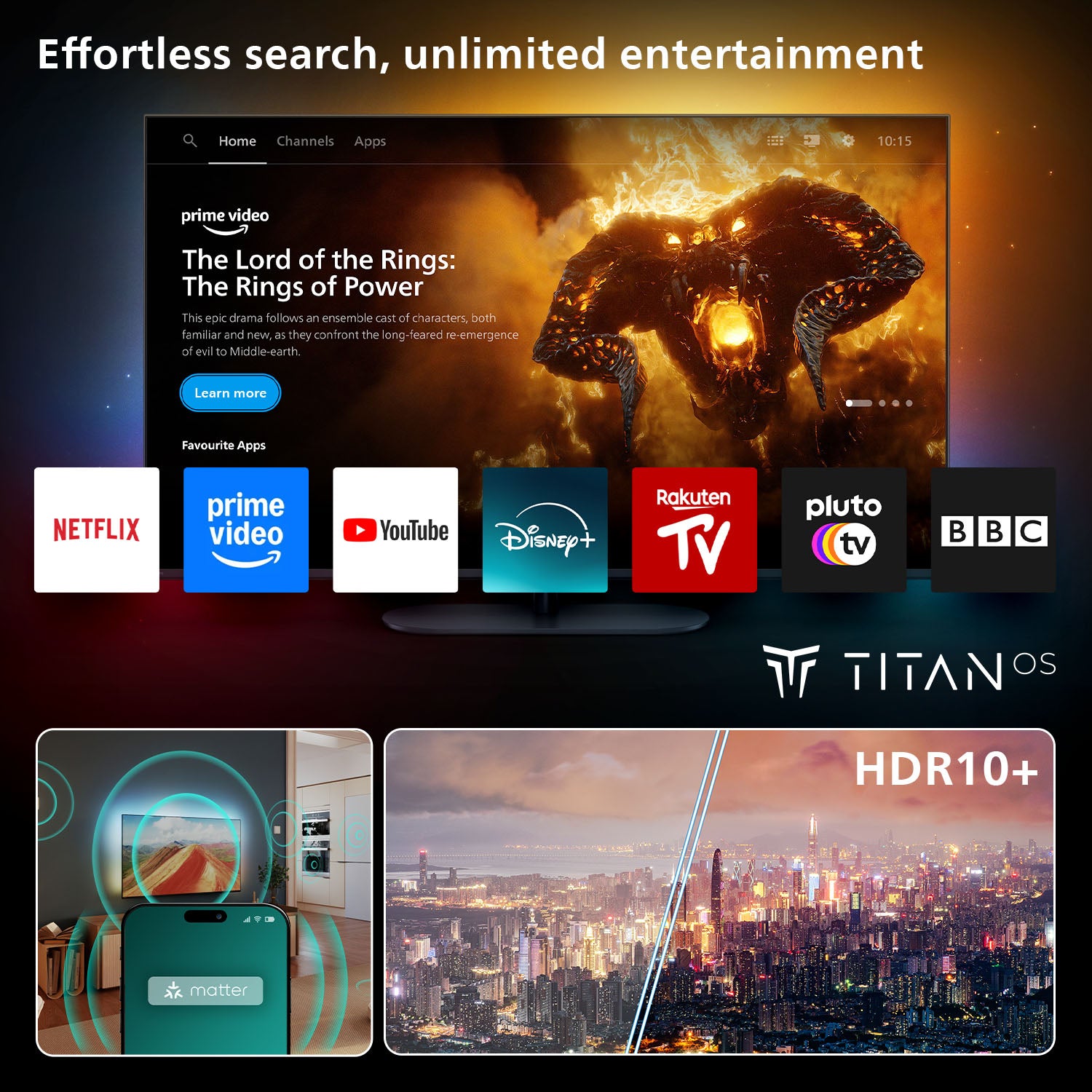 Philips 65PUS8500/12 – 65" QLED UHD 4K, Titan OS, Ambilight (2025)
