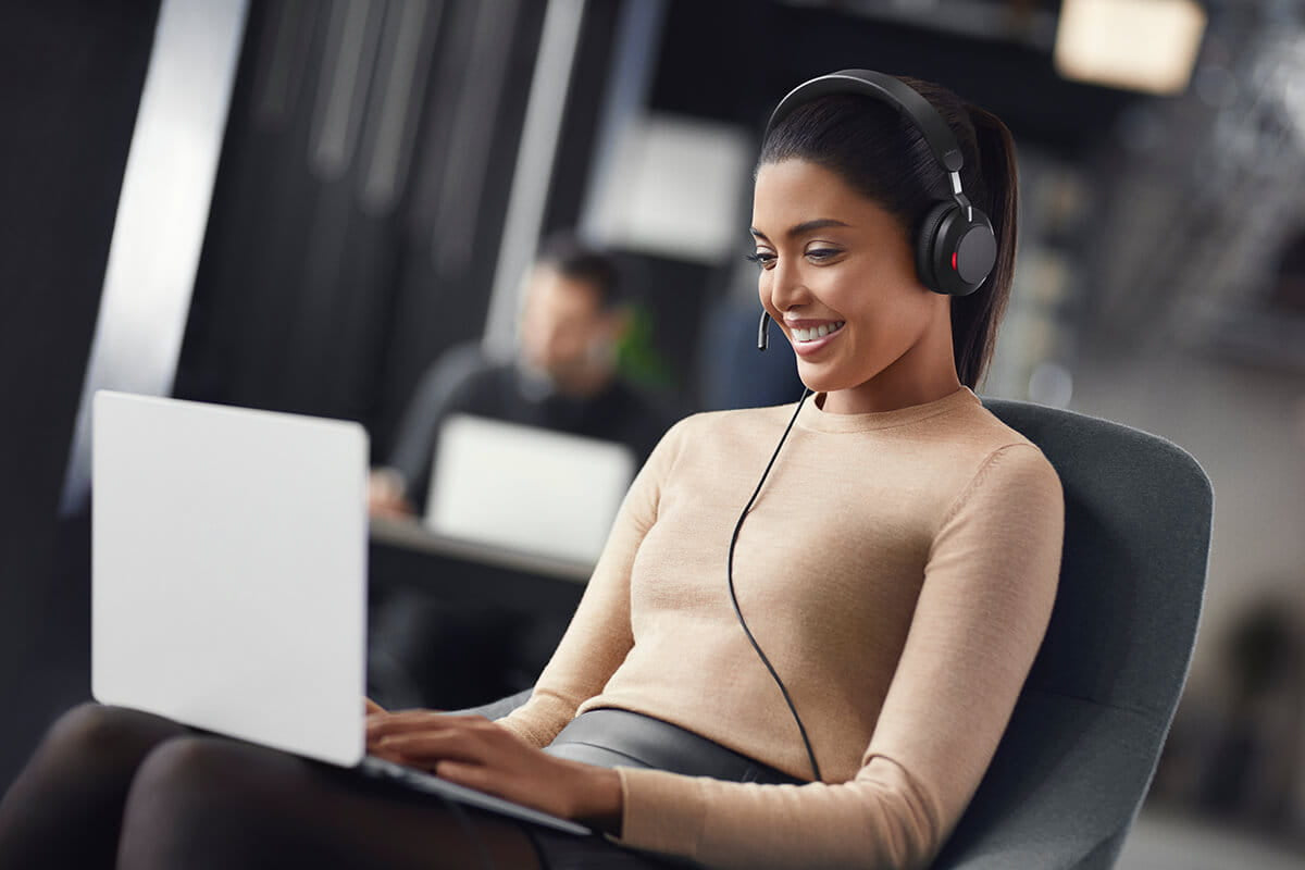 Jabra EVOLVE2 40 SE – On-Ear Duo Headset – USB-C/USB-A – für UC/Softphone