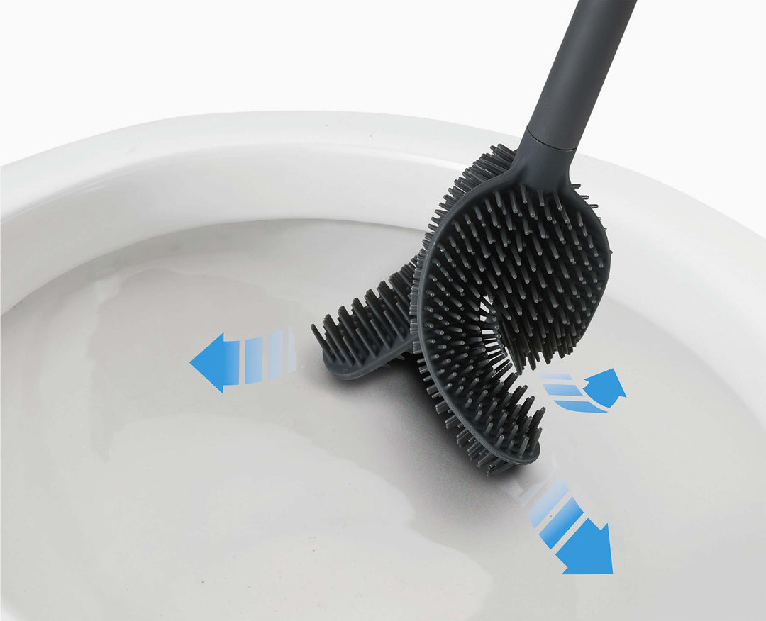 Joseph Joseph WC-Bürstenset – Edelstahl, mit Silikonbürste, H 43,7 cm