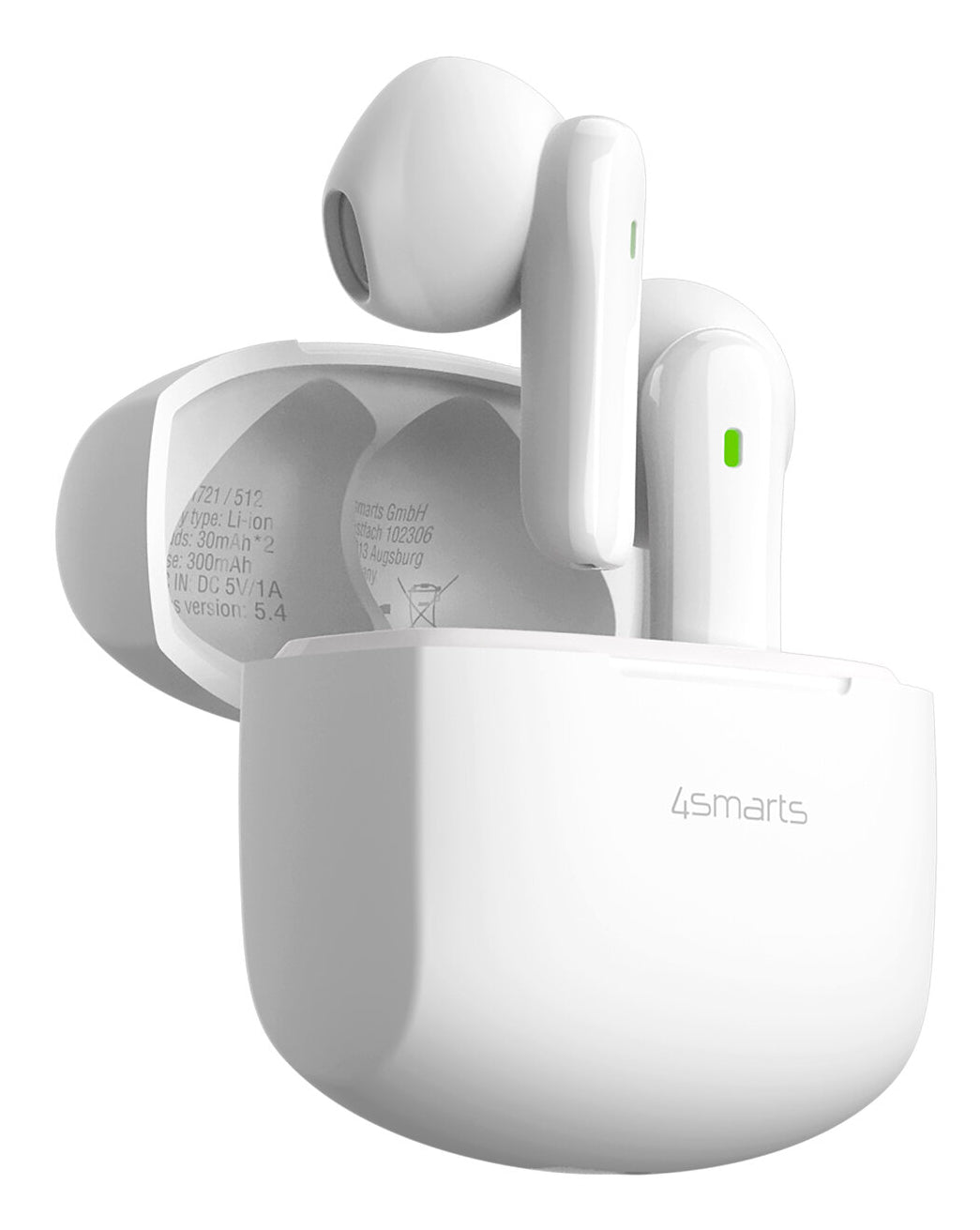 4smarts SkyBuds Air TWS In-Ear – Qi-Ladecase, Weiss, BT 5.4