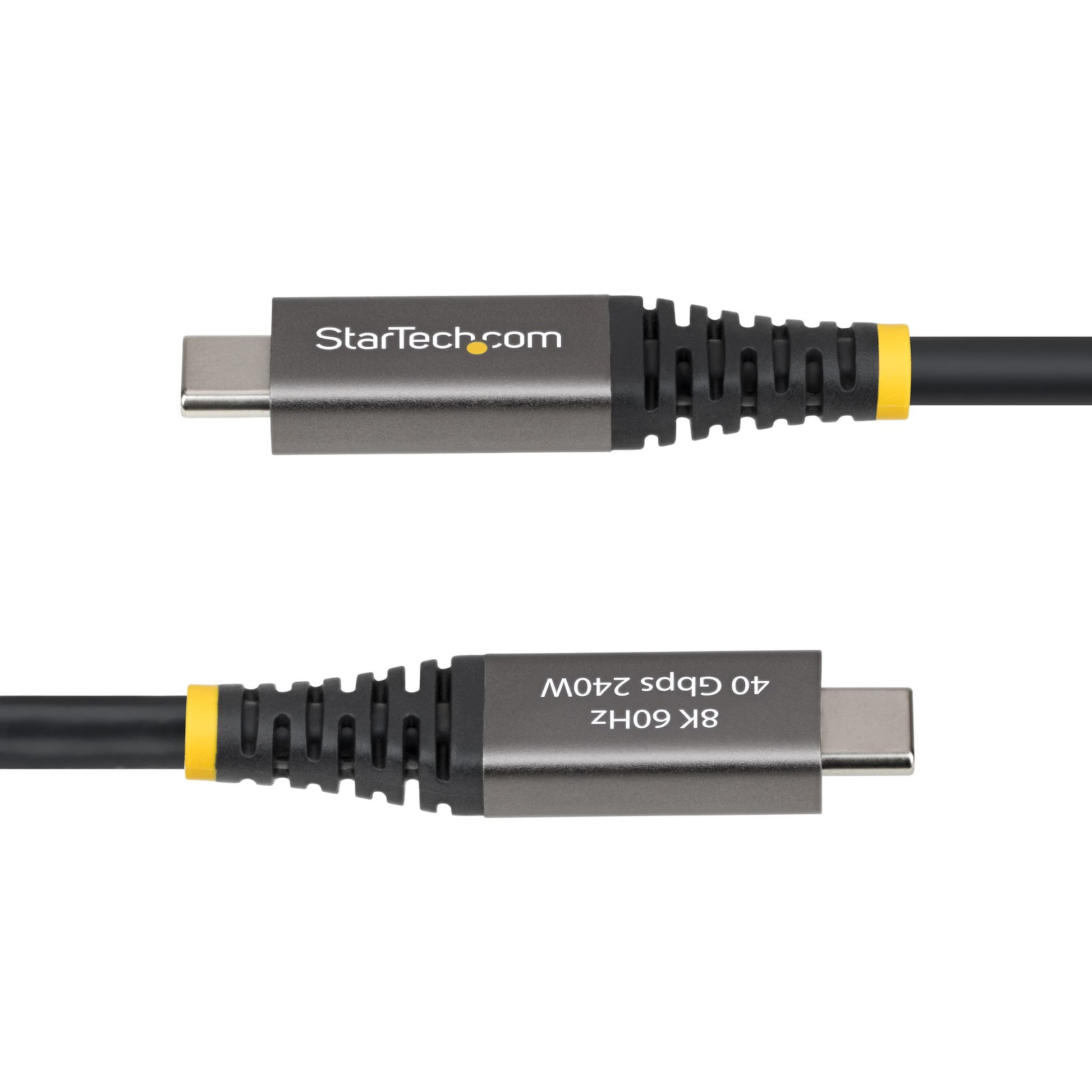 StarTech.com USB-C auf USB-C Kabel – USB4 40 Gbit/s – 2 m – PD 240 W – 8K/60 – Aktiv, TPE-Mantel – Schwarz