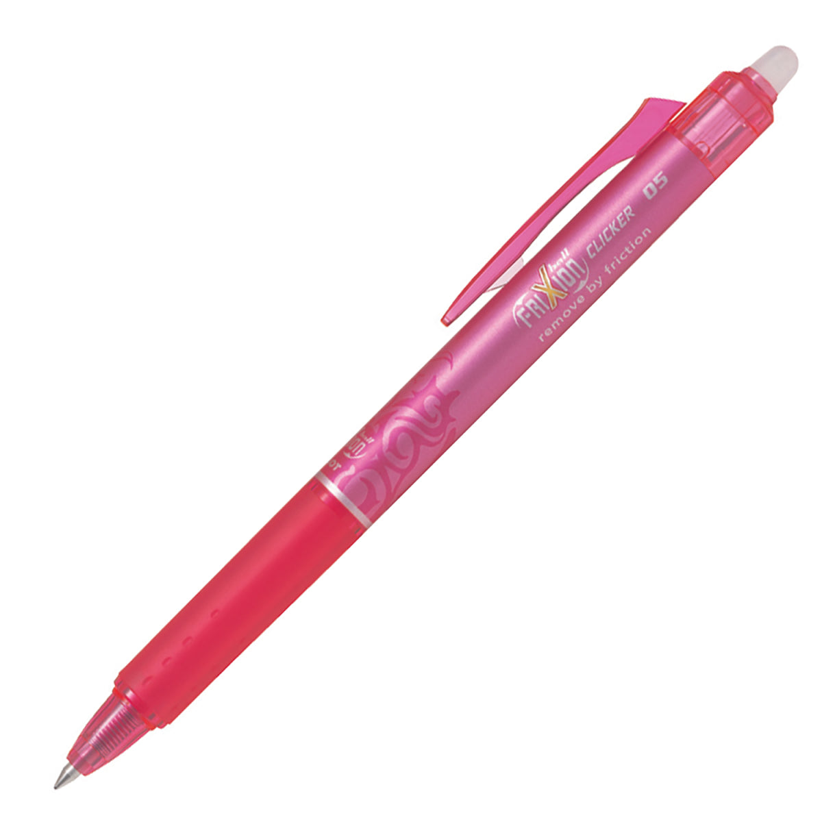 Pilot FriXion Point Clicker Gelschreiber – pink, 0,3 mm, radierbar, Druckmechanik, nachfüllbar