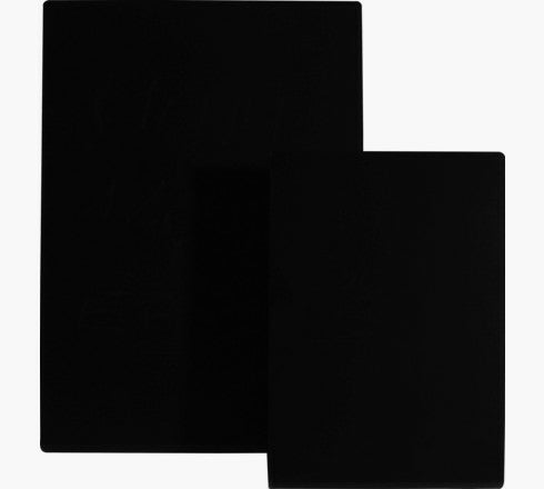 Exacompta Tisch-Namensschild – 105 × 150 × 46 mm – Polystyrol – Schwarz