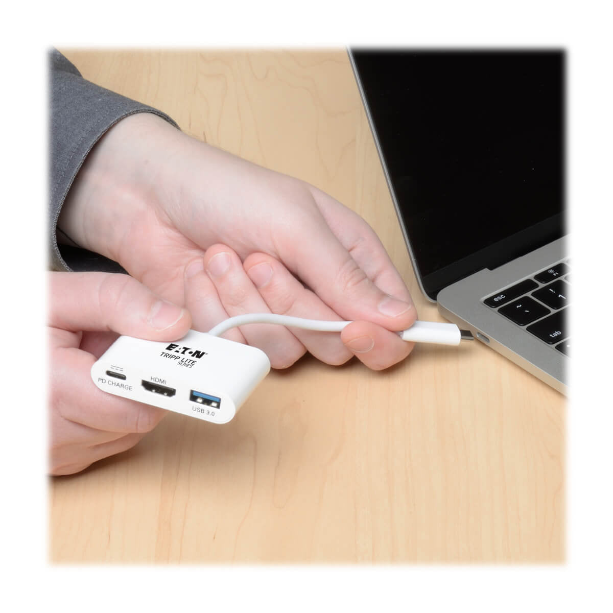 Tripp Lite U444-06N-HU-C Multiport-Adapter – USB-C, 1× HDMI, 1× USB-A, 60 W PD