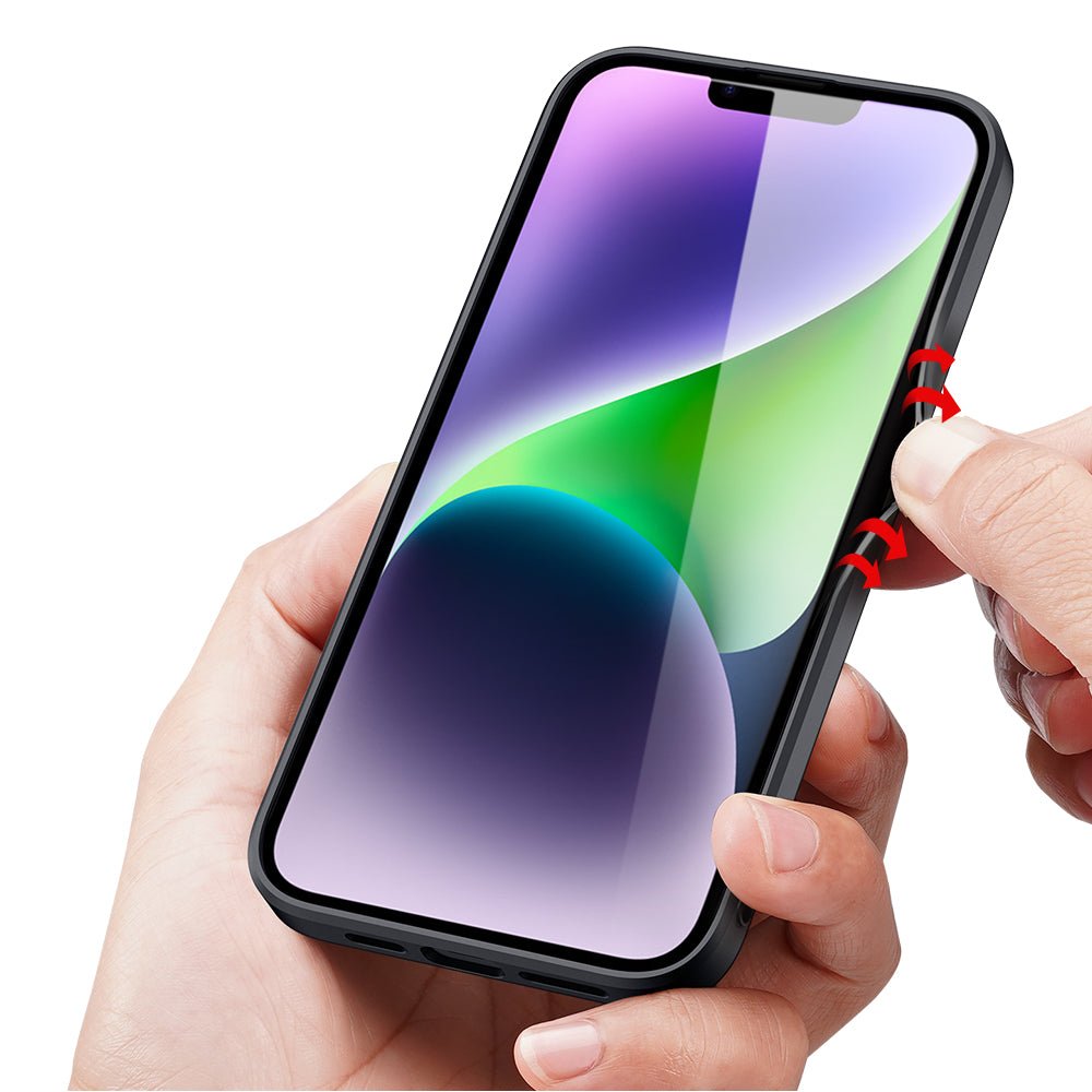 nevox StyleShell NYLO Backcover – für Apple iPhone 15 Plus, Nylon+TPU, Schwarz
