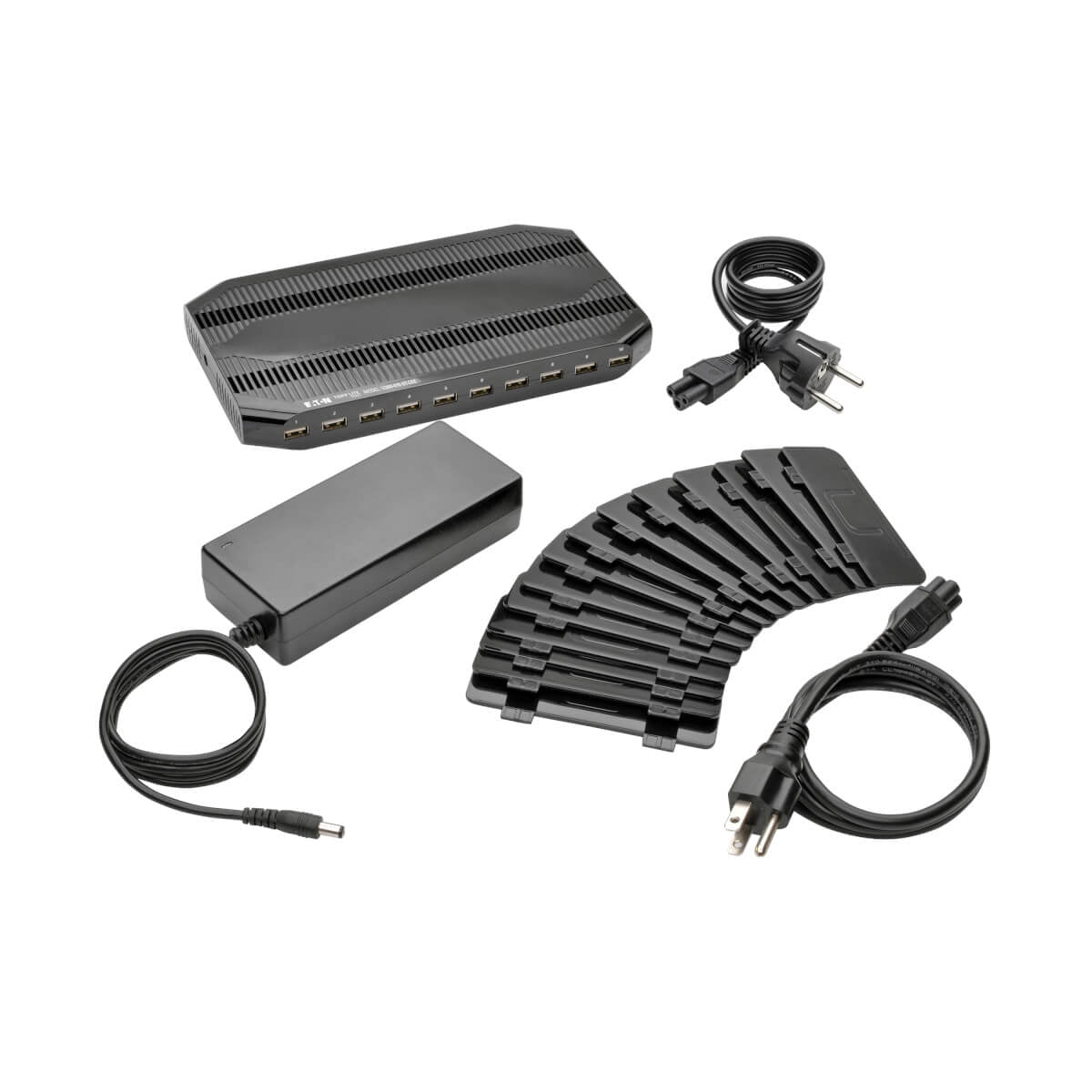 Tripp Lite U280-010-ST-CEE USB-Desktop-Ladegerät 96 W – USB-A×10 – Schwarz