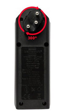 Brennenstuhl cleverLINE Steckdosenleiste, 2×T13 Steckdosen, 2×USB (1×A + 1×C), T12 Eingang, 300° drehbar – schwarz
