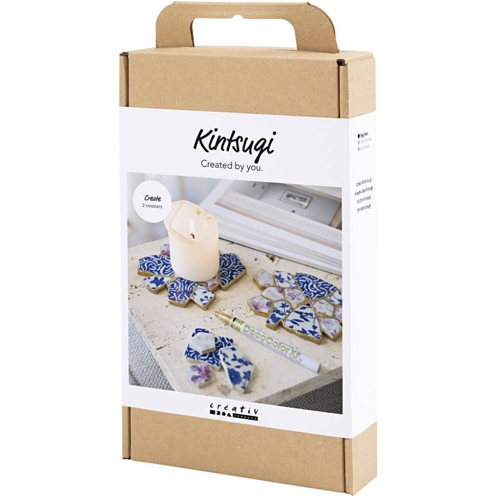 Creativ Company Kintsugi – Knete-/Modelliermasse-Set – Porzellan-Untersetzer – Mehrfarbig