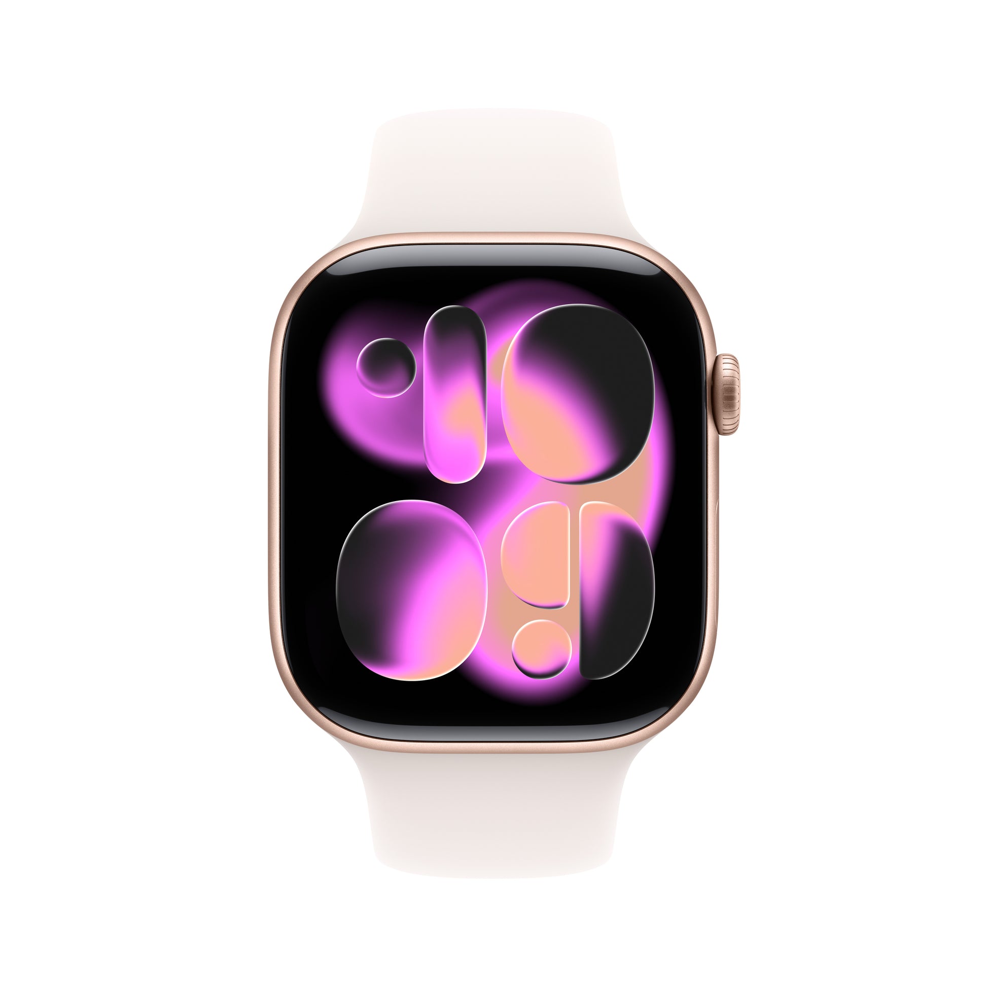 Apple Watch Series 11 46 mm GPS + Cellular – Aluminium Roségold, Sportarmband, Light Blush, M/L, 50 m, für iPhone