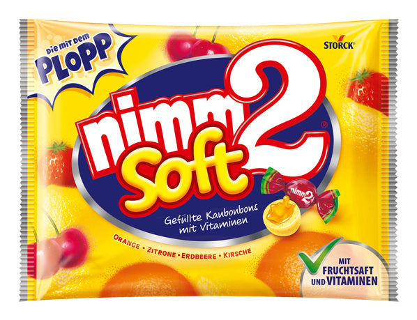 STORCK Nimm2 soft Gummibonbons – Fruchtmix, glutenfrei – 800 g