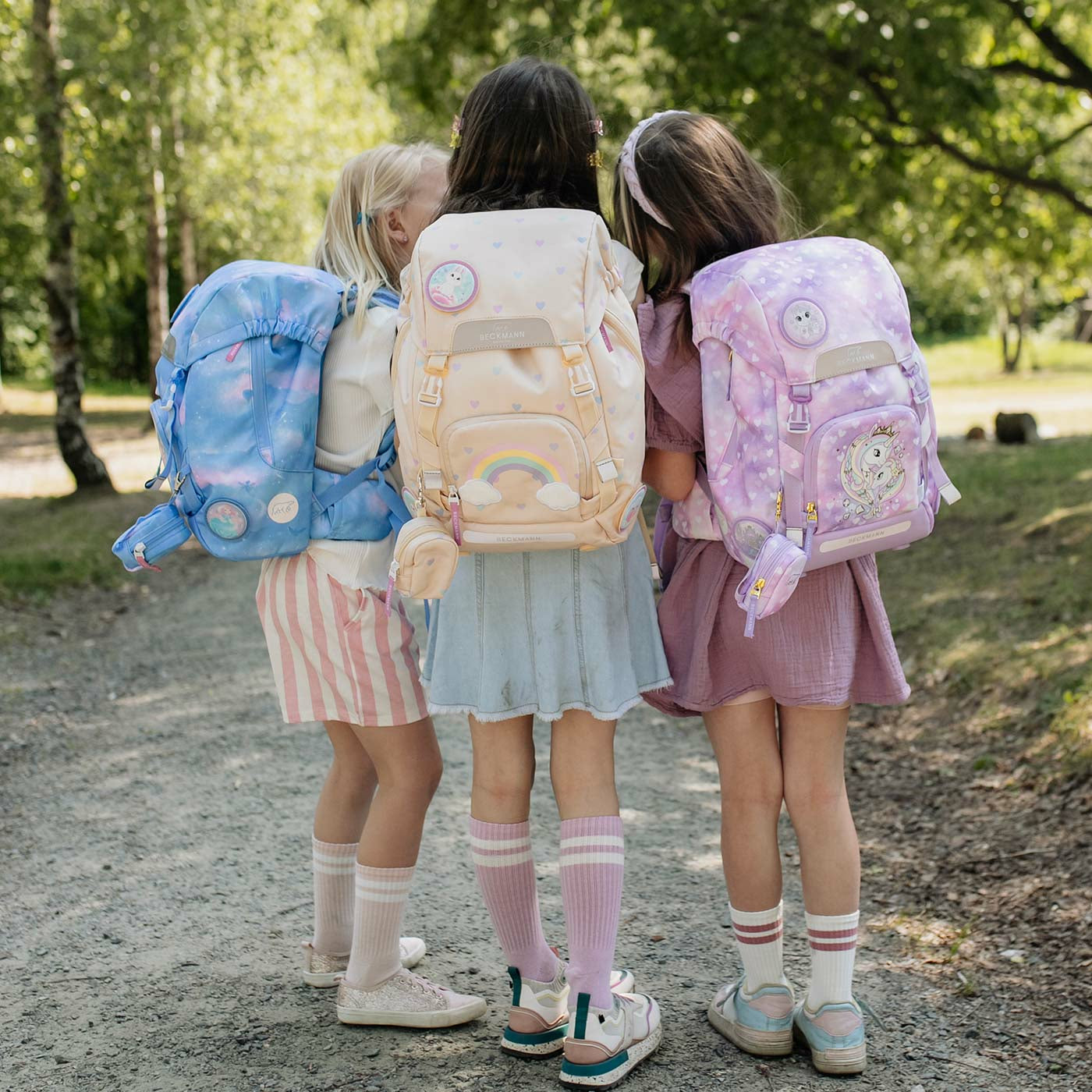 Beckmann Classic Schulrucksack-Set 1. Klasse – 6-teilig – Einhorn Prinzessin Violett