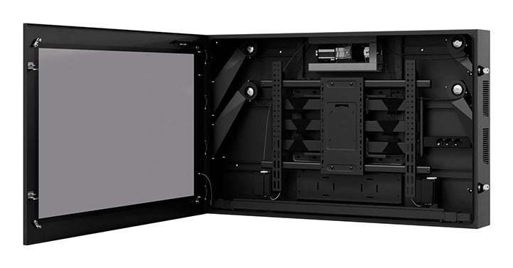 Hagor SOPW 55" – Outdoorgehäuse (Querformat), IP65, mit Klimasystem, abschliessbar, für 55" Displays, Schwarz