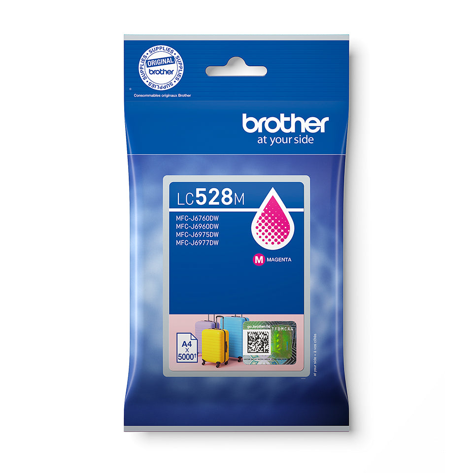 Brother LC528M Magenta Tintenpatrone (Original) – 5'000 Seiten – für Brother MFC-J6760DW/MFC-J6960DW