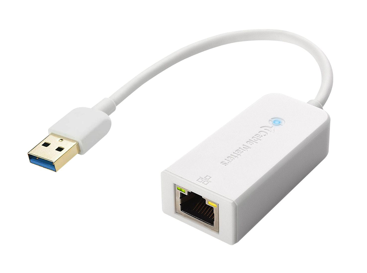 Crestron ADPT-USB3.0-GBENET Netzwerkadapter USB-A zu RJ-45 – 1 Gbit/s, 1,52 m, Audio-Isolation, Weiss