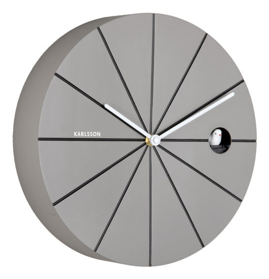 Karlsson Wanduhr Destacado – Ø 28 cm, schwarz, Kunststoff