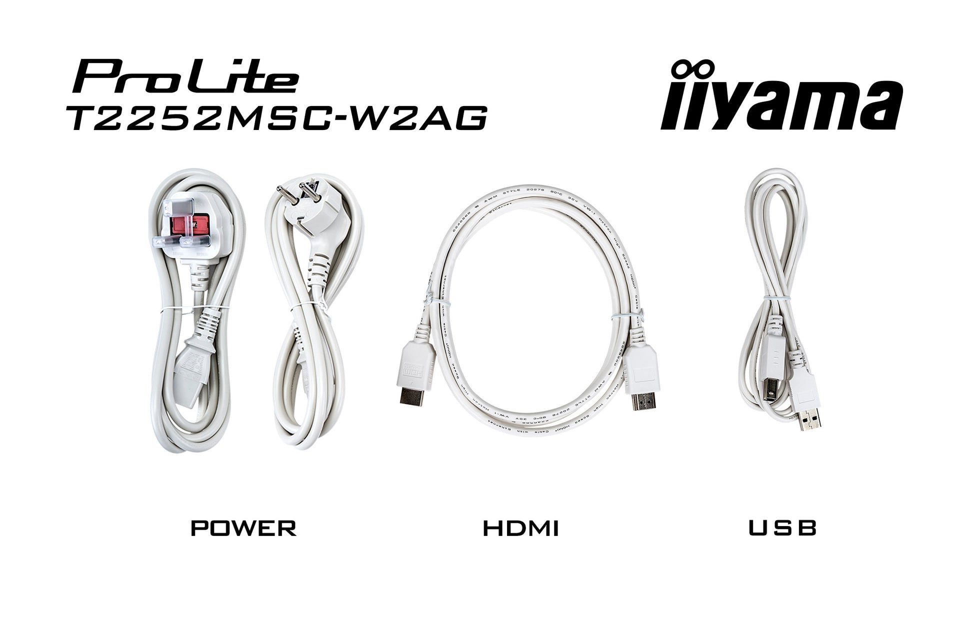 iiyama T2252MSC-W2AG – Monitor, 21,5", 1920 × 1080 (Full HD), Touch, HDMI, USB