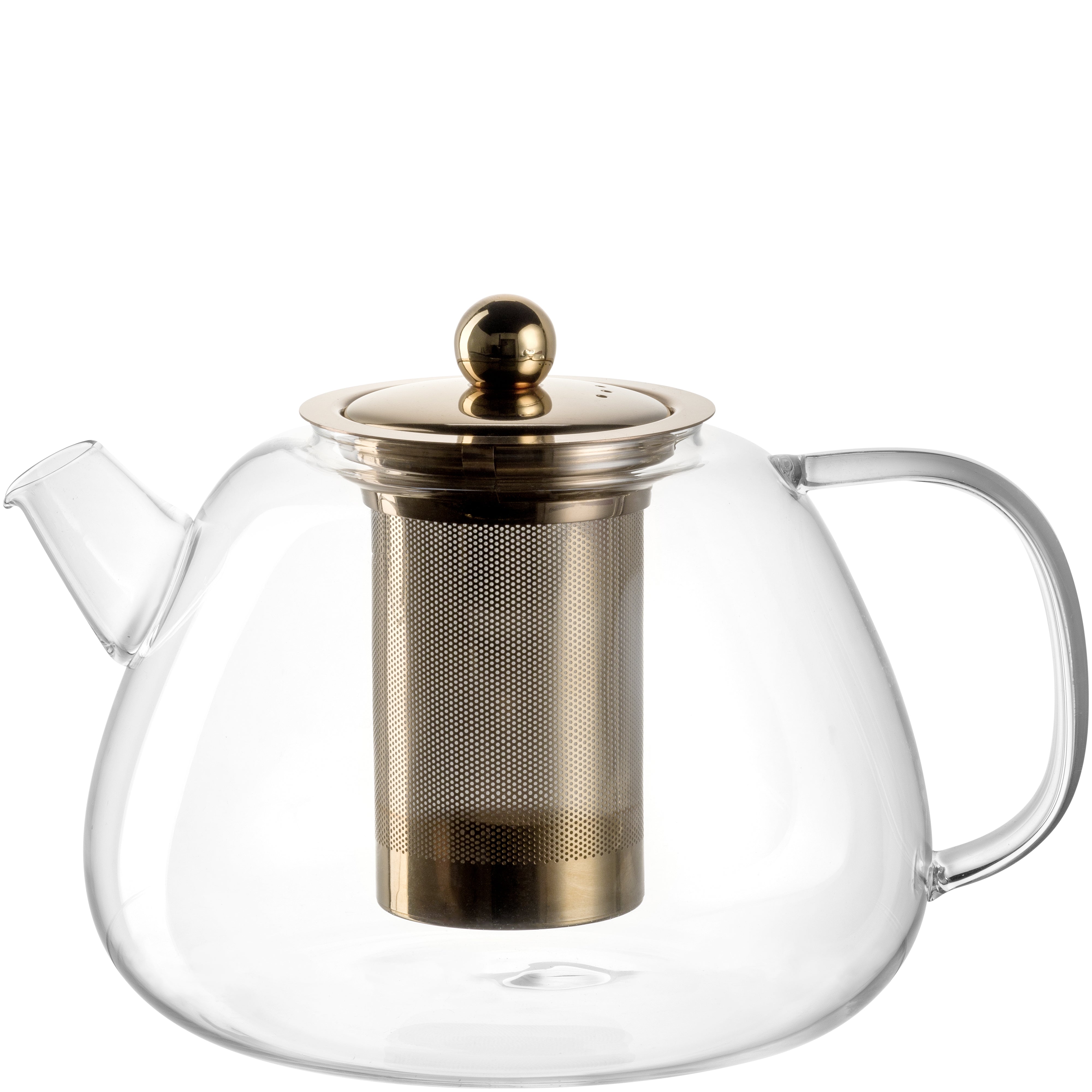 LEONARDO Teekanne – 1,5 l, Borosilikatglas, transparent, abnehmbarer Deckel, mit Teefilter, spülmaschinenfest