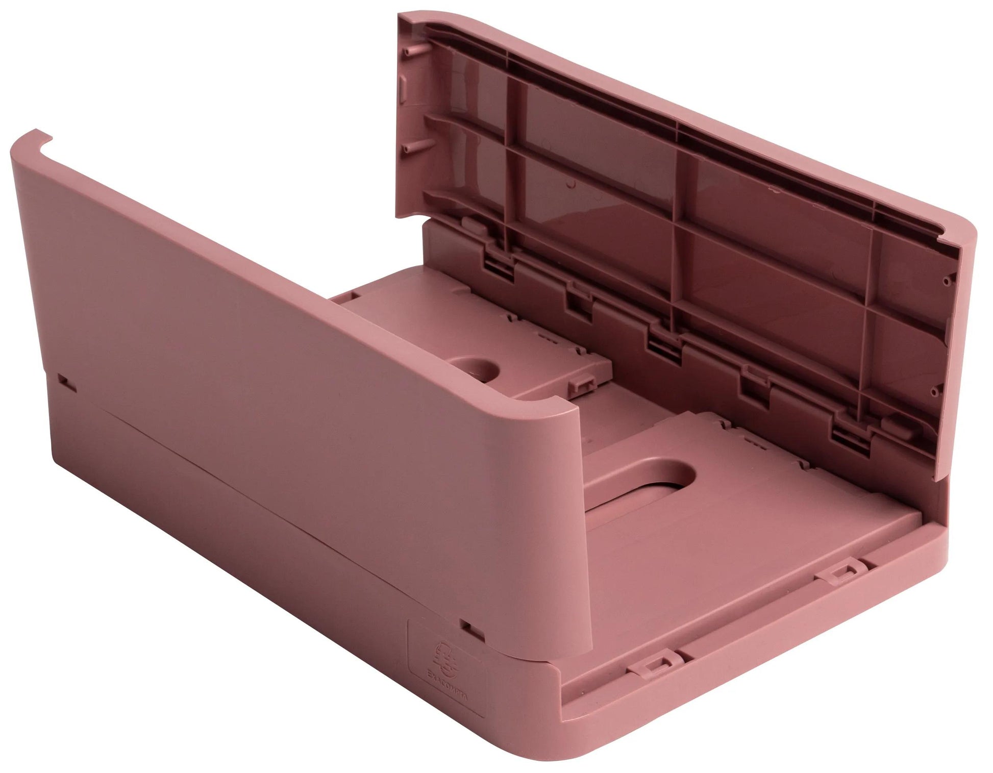 Exacompta Skandi Aufbewahrungsbox – für A6+, klappbar, altrosa, Polypropylen (PP), B 188 × H 95 × T 138 mm