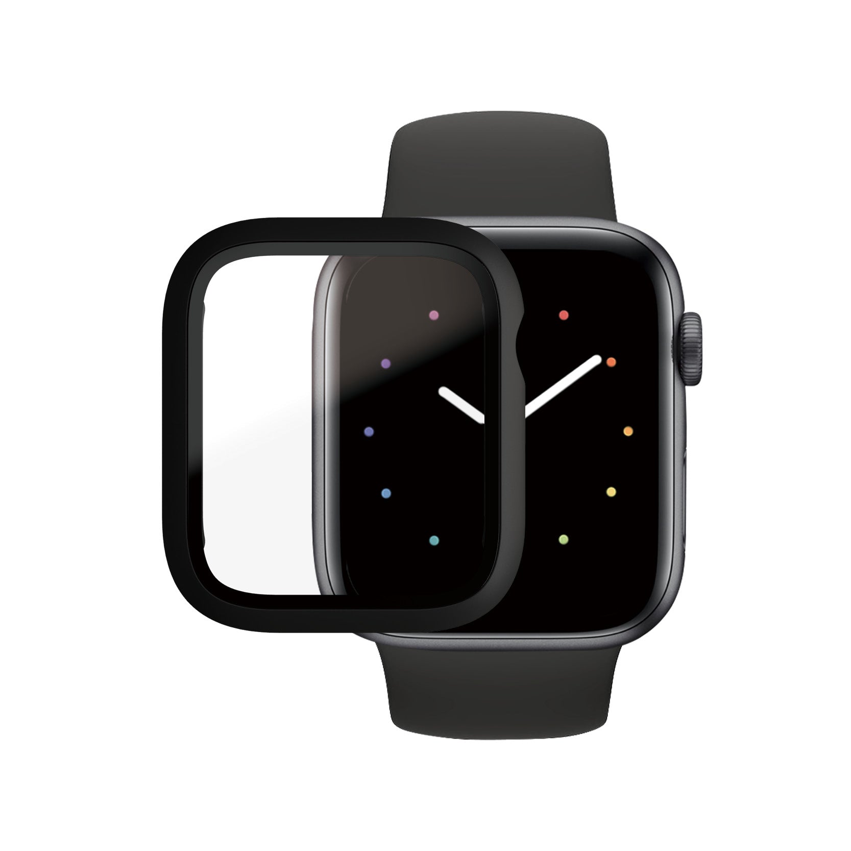 PanzerGlass Full Body 44 mm – Gehärtetes Glas, Schwarz, für Apple Watch (44 mm)