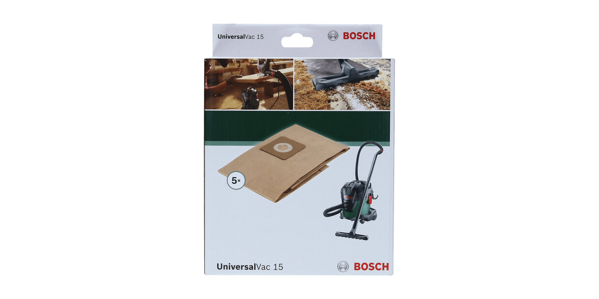 Bosch Staubbeutel 2 609 256 F32 – 5 Stück, für UniversalVac 15