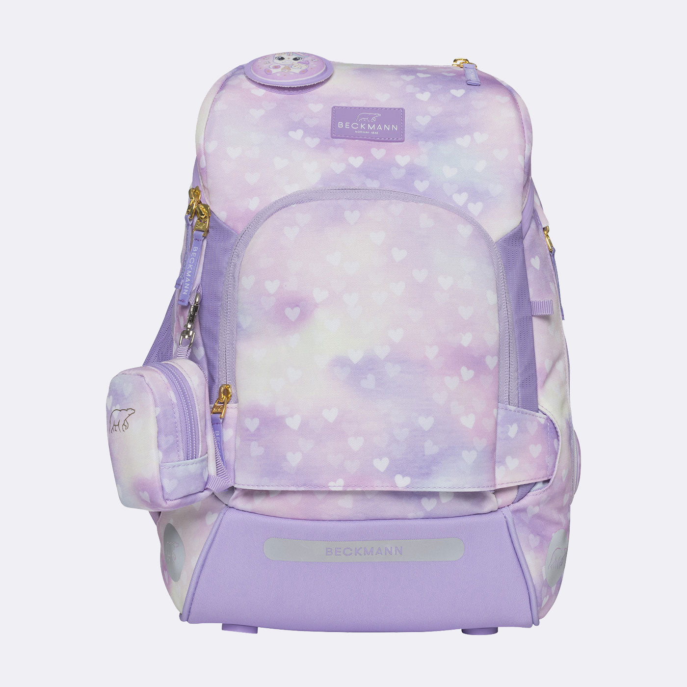 Beckmann Active Air FLX – Schulrucksack-Set 6-teilig, Unicorn Princess, 25 l, 22×39×26 cm